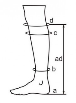 Бандаж чулок на одну ногу, до колена 3 класc компрессии