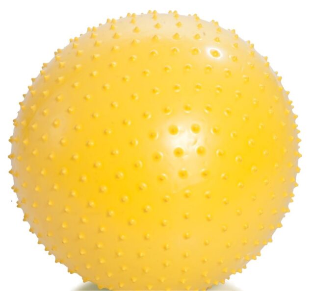 Гимнастический мяч, игольчатый, с ABS с насосом, 55см