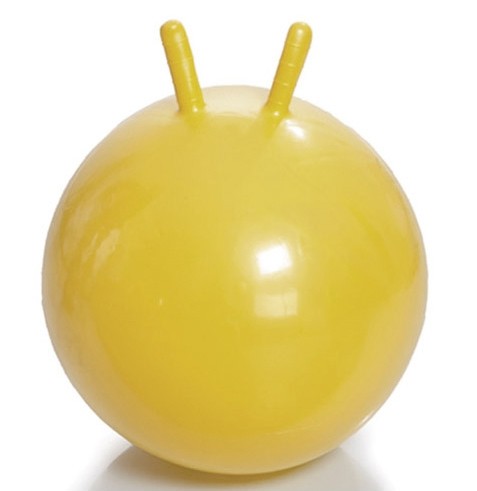 Гимнастический мяч детский с рожками, с насосом, 45см