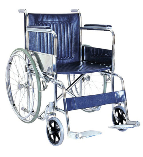 Кресло-коляска с ручным приводом (с фиксированными подлокотниками и откидными подножками)