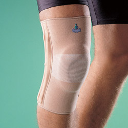 Бандаж на коленный сустав (наколенник) полужесткий с силиконовым кольцом 2438, OPPO