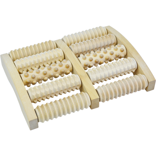 Массажер для ног большой зубчатый "Счеты",  комбинированный, деревянный (две секции), МА4218, Тимбэ Продакшен